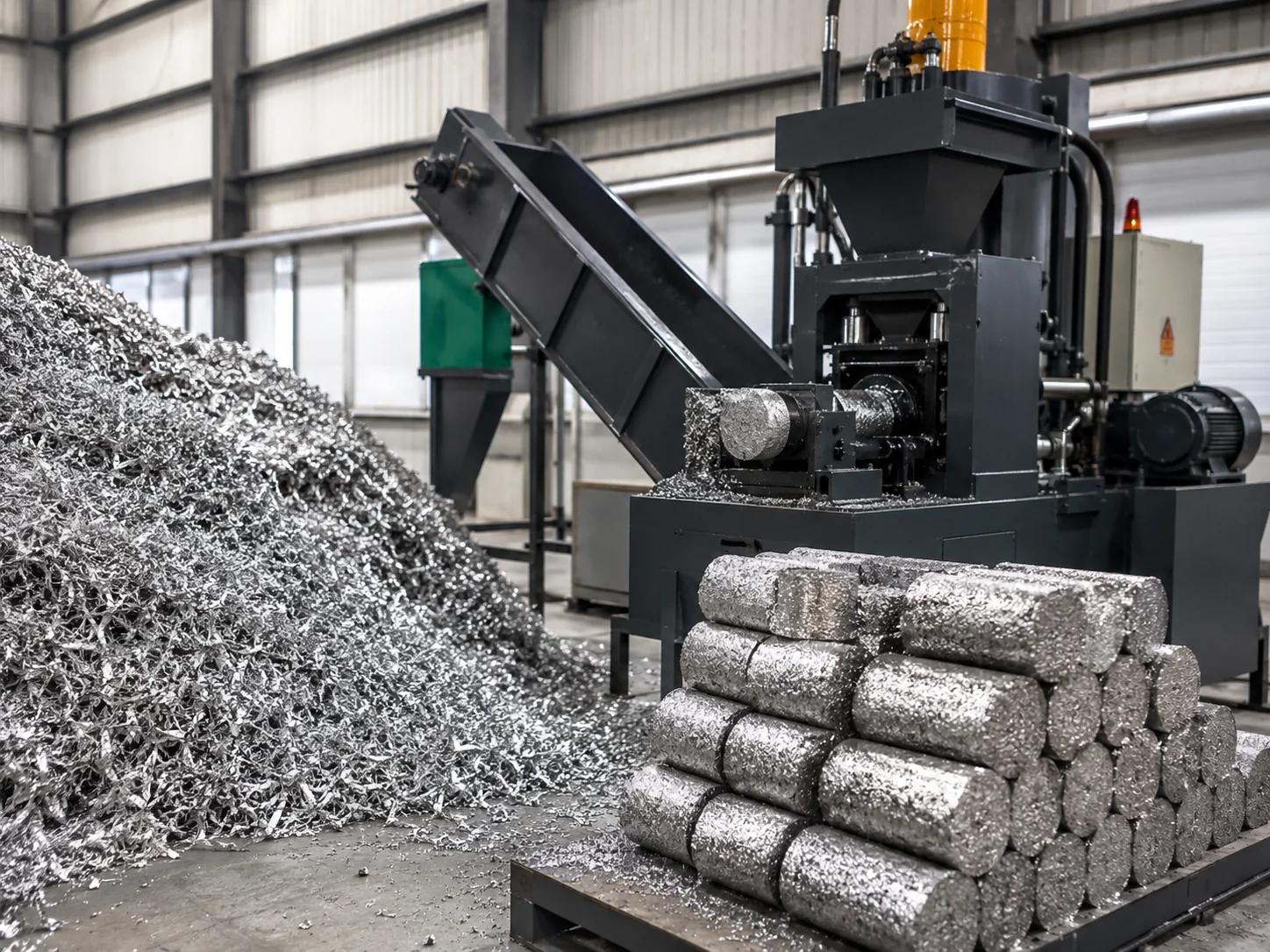Aluminum chips briquetting project