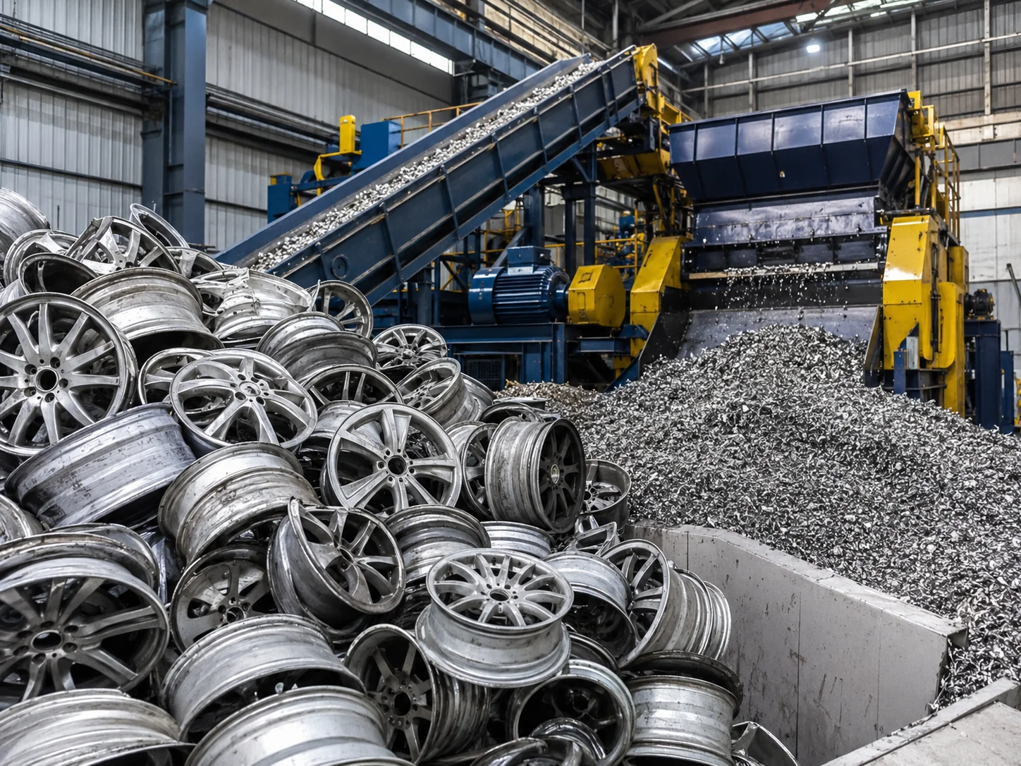 Aluminum wheel recycling project